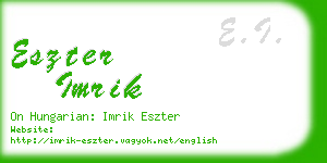 eszter imrik business card